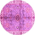 thumbnail image 1 of Ahgly Company Indoor Round Oriental Pink Traditional Area Rugs, 7' Round, 1 of 4