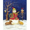thumbnail image 2 of Williams, Todd 12x14 Gold Ornate Wood Framed with Double Matting Museum Art Print Titled - Snowman and Friends, 2 of 4