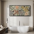 thumbnail image 5 of Large Framed Canvas Print Colorful Botanical Floral Illustration with Vintage StyleWall Art Decorative Ready to Hang Painting for Living room Bedroom 60x30 inches Black Frame, 5 of 9