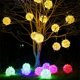 thumbnail image 2 of Cadena de lámparas de bolas de ratán LED por todo el proyecto de iluminación exterior impermeable Sky Star, lámpara colgante de bola de ratán para árbol, 2 of 6