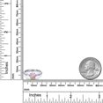 thumbnail image 6 of Gem Stone King 925 Sterling Silver Simulated Pink Opal and Lab Grown Diamond Engagement Ring for Women | 1.35 Cttw | Oval Cabochon 8X6MM | Gemstone October Birthstone | Size 9, 6 of 6