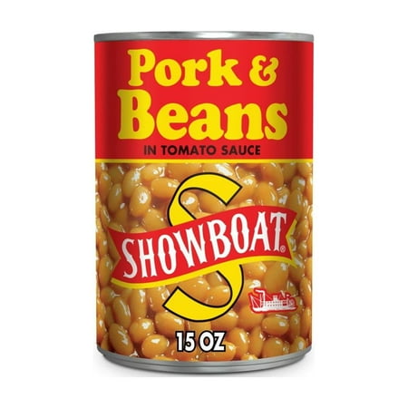 Bush's Showboat Pork and Beans, Canned Beans in Tomato Sauce, 15 oz