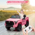 thumbnail image 5 of TROPOW Kids Cars Electric Ride On,12V Ride on Car for Kids,Licensed Toyota Ride on Truck,Battery Powered Electric Car with Remote Control,MP3,LED Lights,Suspension System,Double Doors,Pink, 5 of 8