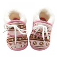 thumbnail image 5 of Baby Booties Newborn Boy Girl Shoes Winter Warm Fur Lining Non-Slip Lace Up Prewalker Boots 6-12M, 5 of 6