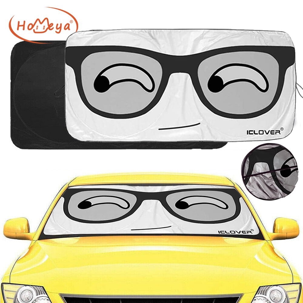 HOMEYA Car Windshield Sun Shade, 59" x 33.5", Universal
