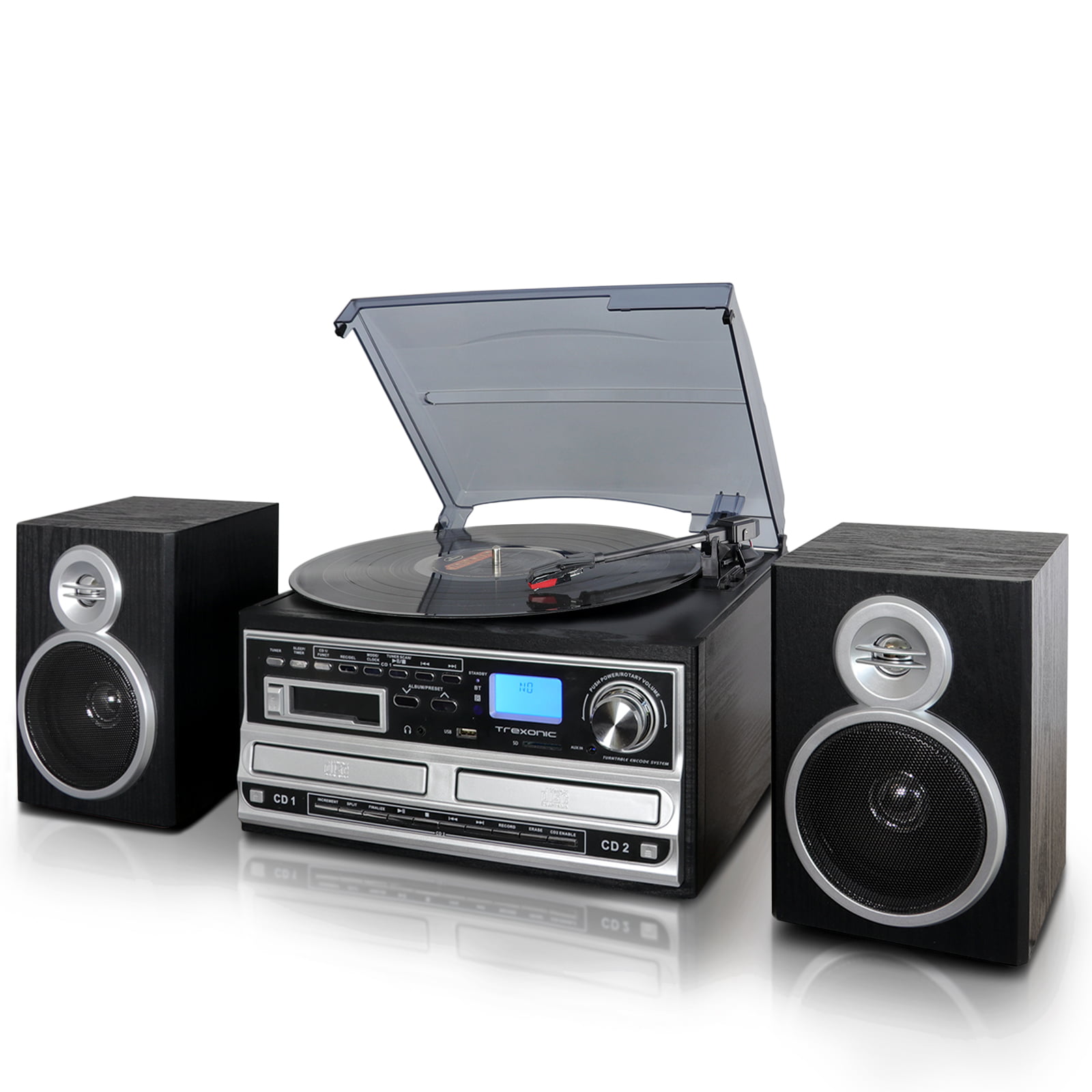 stereo system with turntable