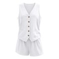thumbnail image 7 of Lopecy-Sta Womens Matching Sets Sleeveless V Neck Vest Top and Relaxed Fit Shorts Fashion Going Out Two Piece Outfits for Summer Streetwear, 7 of 7