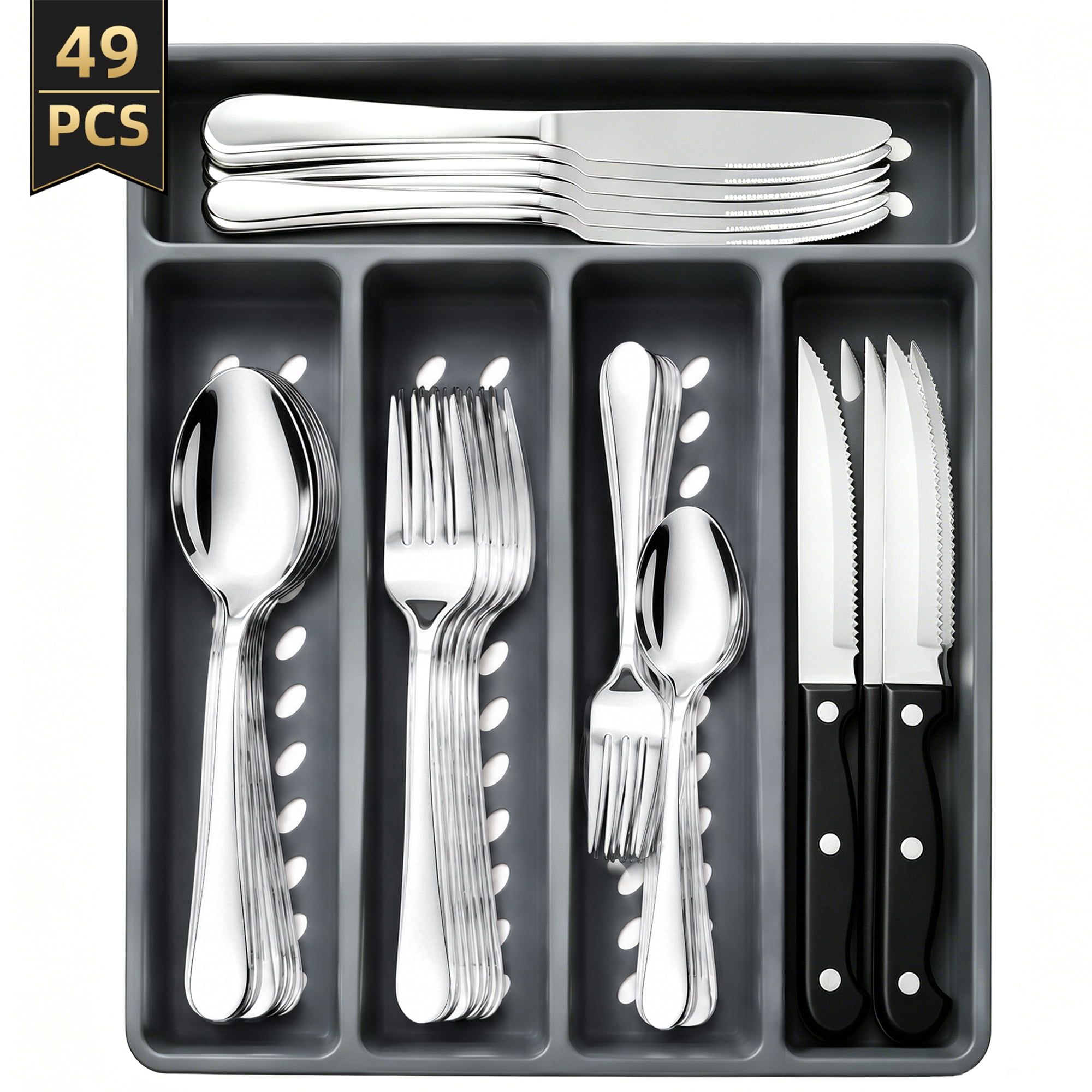 Pfaltzgraff Stainless Steel Serving Set - Silver - 3 Piece Fork