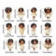 thumbnail image 2 of Adornos navideños, adornos navideños, juego de adornos de madera con la pequeña Angela sonriente de pelo negro rizado, árbol de Navidad latino Afro y colgante para ventana, juego de colgante de angeli, 2 of 4