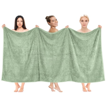 Cotton Paradise Oversized Bath Sheet 100% Cotton 40X80 Clearance Bath Towel Sheet, Extra Large Bath Towel For Bathroom And Pool, Sage Green Bathsheet