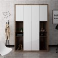 thumbnail image 3 of VEELIKE White Wallpaper 15.74x354.33inches Removable Glossy Glitter White Contact Paper Peel and Stick Wall Covering Self Adhesive Cabinet Covering for Bathroom Wall Bedroom Countertop Furniture Decor, 3 of 8