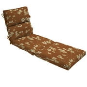 Floral Brown Chaise Lounge Cushion