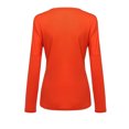 thumbnail image 5 of Camiseta informal de manga larga con cuello redondo y costuras en contraste para mujer Fridja  ghj987+1038, 5 of 5