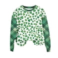 thumbnail image 4 of Amzcrzy Chandails pour Femmes Chandails à Manches Longues pour Femmes Mode Féminine Décontractée à Manches Longues Col Rond Imprimé Chandail pour Dames Blouse Chandail de la Saint-Patrick Chandail pour Femmes Chandails pour Femmes P, 4 of 4