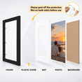 thumbnail image 4 of Scholartree 12 x 16 2-in-1 Wood Picture Frames Set-12x16 Matted to 8.5x11 Wall Frames, Black, 4 of 5