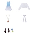 thumbnail image 4 of Peluca de disfraz de Cosplay de Game Ganyu, falda con lazo y abrigo, uniforme para mujer, peluca, tocado, traje de fiesta de carnaval de Navidad y Halloween, 4 of 4