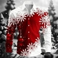 thumbnail image 1 of Ceisia Men's Spring Gift & Winter Fashionable Print Color Contrast Casual Long-Sleeve Turndown Collar Shirt - Loose Large Size T op, 1 of 3