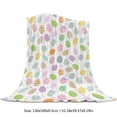 thumbnail image 3 of Matoen Easter Blanket Spring Bunny Rabbit Eggs Soft Flannel Colorful Decorative Throw Blanket Holiday Square Birthday Blanket for Easter Gifts Home Couch Sofa Bed Room, 39.4x51.2inch, 3 of 8