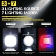 thumbnail image 4 of Linterna LED recargable de 500 lm, larga duración de la batería, alta potencia, resistente al agua, 7 modos, reflector LED superbrillante con salida USB., 4 of 5