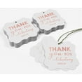 thumbnail image 5 of Inkdotpot Pack Of 100 Real Rose Gold Foil Bracket Shape Paper Tags Thank You For Celebrating With Us Bridal Shower-Baby Shower-Retirement-Wedding-Birthday Favor Hang Tags, 5 of 7