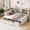 Creamy White, variant on Harper & Bright Designs Twin Size Platform Bed with Bookcase Headboard and Drawers, Wood Bed Frame with Built-in USB Port for Bedroom, White Washed