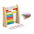 thumbnail image 4 of lionlar Add Subtract Abacus Ten Frame Set with Number Cards Educational Counting Toy for with card and sticks, 4 of 9