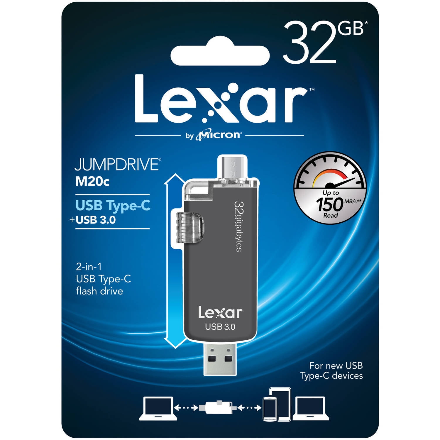 Lexar M20c 32GB JumpDrive USB TypeC Flash Drive