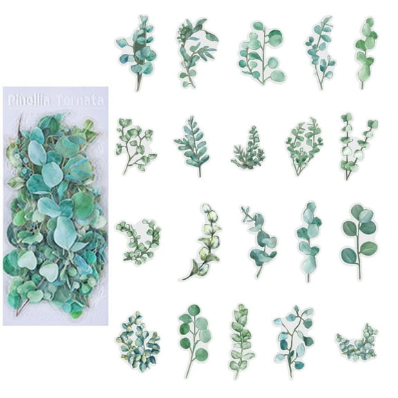 Clearance Stickers under $5,Memory Garden PET Scrapbook Stickers Set Vintage Natural Stickers Pretty Floral Retro Decals Adhesive Sticker For Planners Art Craft Notebook Diary Album DIY