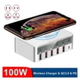thumbnail image 4 of 100W Multi USB Fast Charger PD 20W QC 3.0 LCD Wireless Charger ,Easy to Use, 4 of 8
