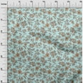 thumbnail image 2 of oneOone Cotton Poplin Pastel Mint Fabric Leaves & Floral Artistic Sewing Fabric By The Yard Printed Diy Clothing Sewing Supplies 56 Inch Wide, 2 of 4