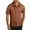 Brown, variant on Men's Knit Shirts Short Sleeve Button Down Shirt Crochet Casual Vintage Summer Beach Shirts