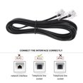 thumbnail image 4 of SHISUYAN Durable Telephone Cable with Copper Shielding for Clear Sound Transmission Black PVC 2 Meters, 4 of 8