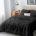 thumbnail image 1 of Himeet Ensemble Lit Grand en Sac 7 Pcs Ensemble de Literie Couette Grand à Plis Pincés Ensemble de Couette à Plis Pincés Taille Grand Lit en Sac Noir, 1 of 1