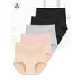 thumbnail image 3 of MEIYATING Women's High Waisted Cotton Panties - Tummy Control Full Coverage Underwear 5 Pack, 3 of 6