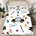 thumbnail image 2 of Castle Fairy Police Car Full Size Sheets 4-Piece for Kids Teens Children,Car Theme Breathable Bed Sheets,Cartoon Car Lightweight Sheet Sets,Ultra Soft Home Decor, 2 of 7