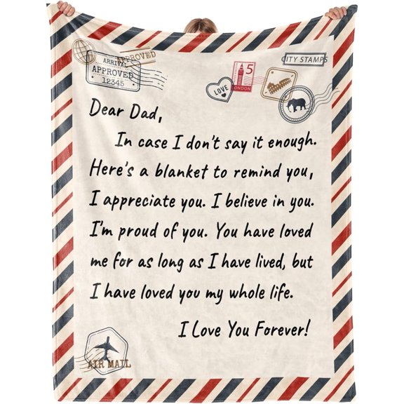 Christmas Best Gifts for Dad, Dad Christmas Birthday Gifts for Dad Christmas 2024 from Daughter Son, New First Time Best Step Dad Ever Gifts, To My Dad Christmas Throw Blanket for Couch, x Dad