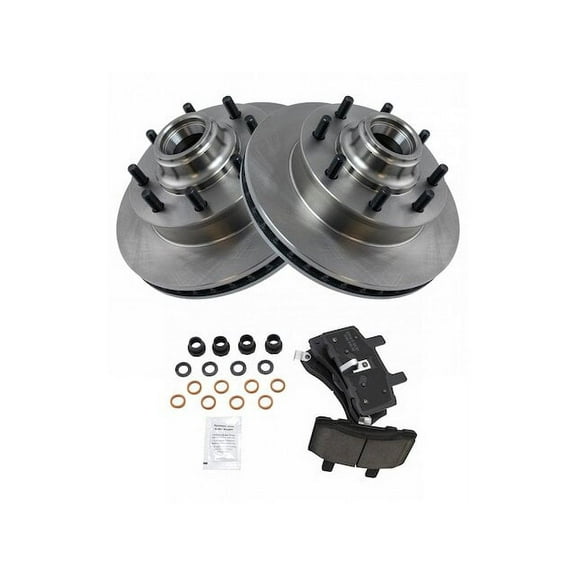 Front Brake Pad and Rotor Kit - Compatible with 1996 - 2002 Chevy Express 2500 1997 1998 1999 2000 2001