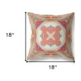 thumbnail image 5 of 18"x18" Muted Green Pink Peach Red Zippered Broadcloth Geometric Throw Pillow, 5 of 5