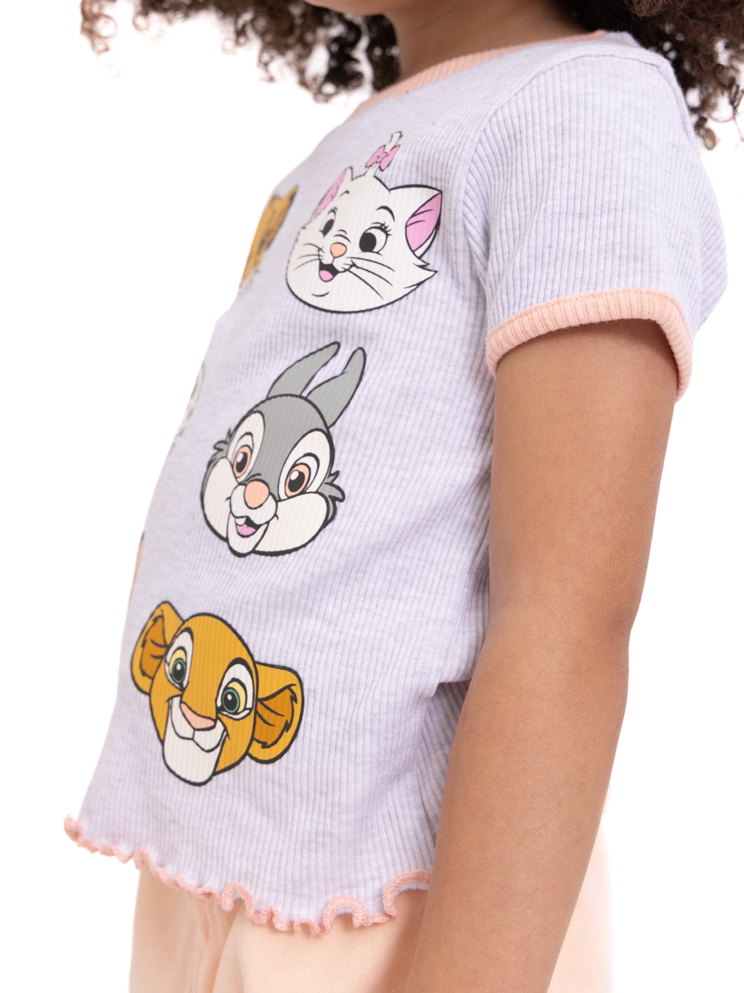 Disney Mickey & Friends Toddler Girls Top and Denim Shorts Outfit Set, 2-Piece, Sizes 12M-5T