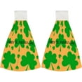 thumbnail image 2 of Hanging Towels 1 Pcs, Dish Towels St. Patrick's Day Shamrocks Absorbent Hand Towels with Hanging Loop Washcloth for Bathroom Kitchen, 2 of 6