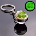 thumbnail image 1 of 1 llavero de trébol de la suerte con forma de trébol de cuatro hojas, colgante de bola de cristal, para el Día de San Patricio, regalo de Pascua, bolsa de regalo, regalo de cumpleaños, fiesta, colgant, 1 of 7