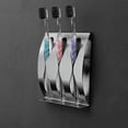thumbnail image 2 of Soporte autoadhesivo para cepillos de dientes, soporte para cepillos de dientes de baño de acero inoxidable montado en la pared Pasta de respaldo de cocina duradera montada en la pared, sin taladrar (3 agujeros) Ormromra WLJ-1182, 2 of 5