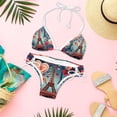 thumbnail image 6 of Eiffel Tower Valentine's Day Women's Bikini Set with Detachable Sponge and Adjustable Strap, Two-Pack, Ideal for Swimming and Beachwear, 6 of 6