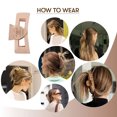 thumbnail image 5 of Pinzas de garra cuadradas, pinzas para el cabello antideslizantes, accesorios de garras para el cabello mate, pinza para mujeres y niñas, 5 of 5