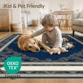 thumbnail image 4 of ODIKA 8'x10' Washable Area Rug Non-Shedding, Easy Care, Personalized Photo Circular Ornamental Border Nameplate Exact for King Size Bedroom Under Bed, Master Suite, 4 of 7