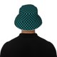 thumbnail image 5 of Balery Black And Teal Checkerboard Sombreros para el sol para hombre y mujer, sombrero de pescador con UPF 50+, 5 of 6