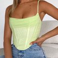 thumbnail image 2 of Babysbule Womens Summer Top Fashionable Women's Casual Solid Color Mesh Sleeveless Cool Summer Tank Top, 2 of 8