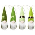 thumbnail image 2 of St Patricks Day Gnomes Hanging with Lanyard, Set of 4 Handmade St Patrick Day Hanging Gnome Ornaments, St Patricks Day Ornaments for Tree, 2 of 5