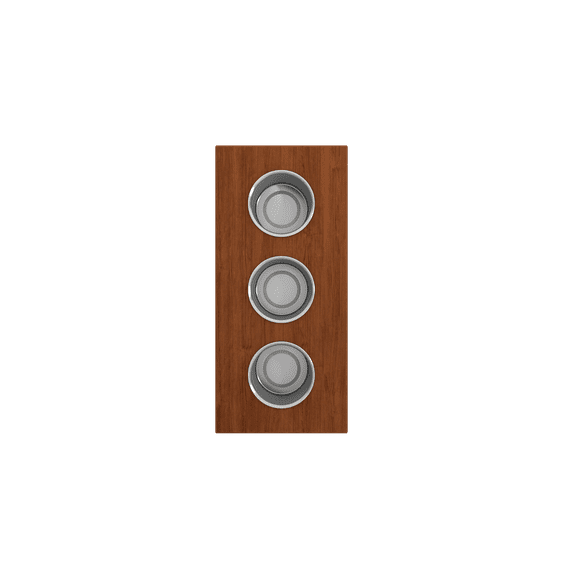 BOCCHI 2320 0011 Wood Board with 3 Round Stainless Steel Bowls