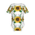 thumbnail image 2 of Balery Sunflowers (2) Pattern Baby Climbing Clothes Infant Bodysuit Cute Infant Bodysuit Baby Romper-18 Months, 2 of 7